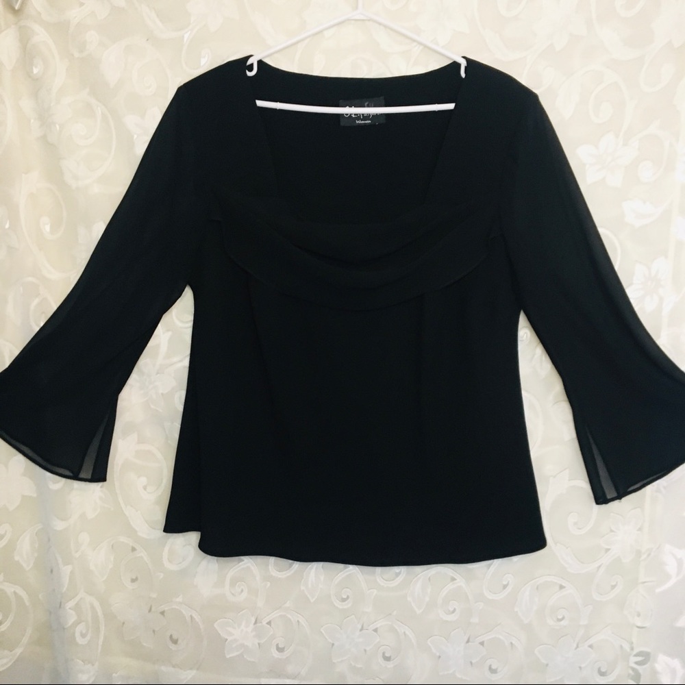 Black ladies dressy blouse extra large